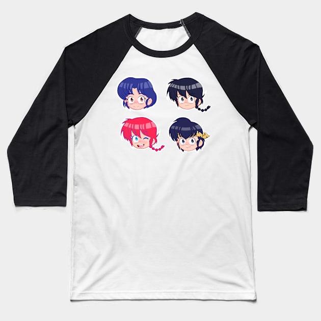 Ranma 1/2 Baseball T-Shirt by HeyMrDeath